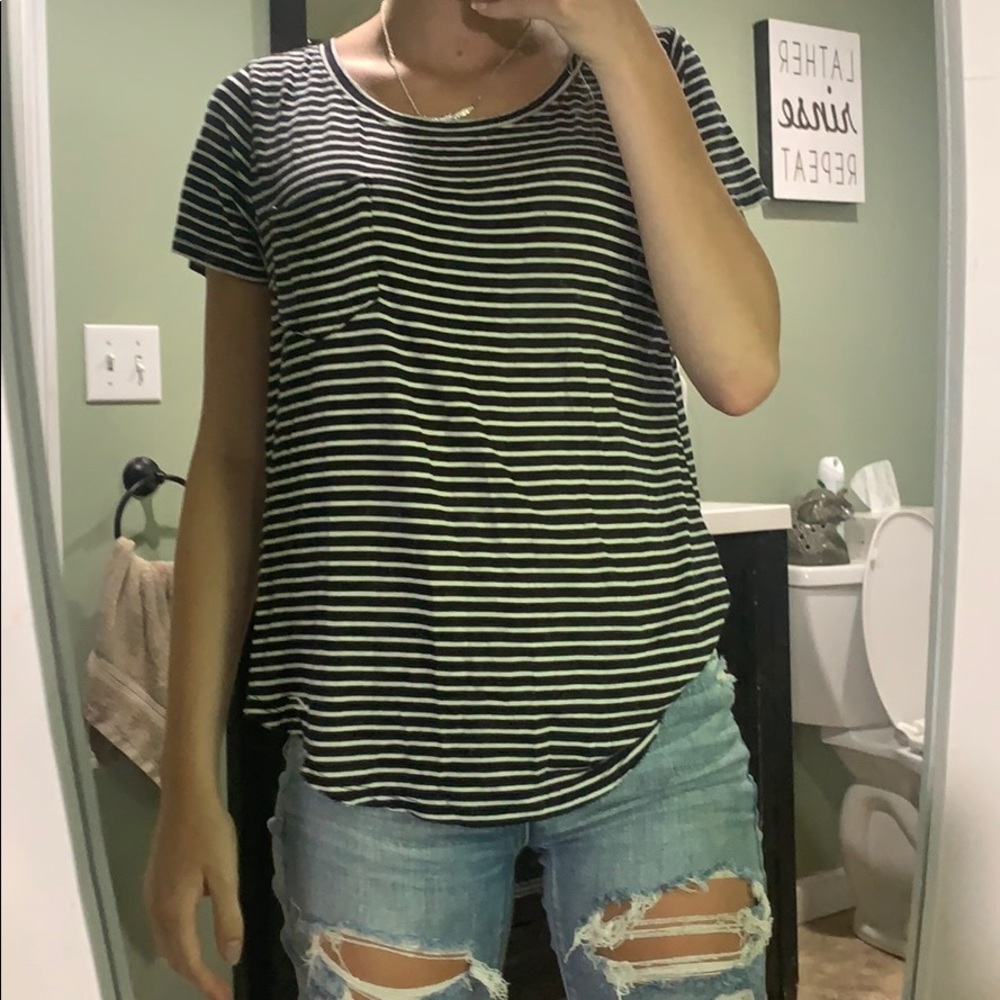 Long short sleeve T